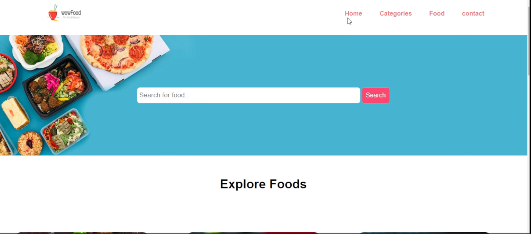 Food Order Website Preview